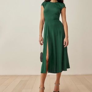 NTW- Emerald green Reformation Dress.